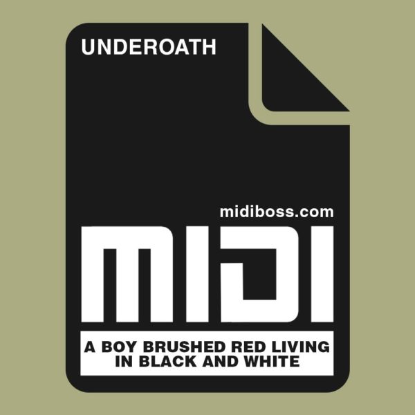 Underoath A Boy Brushed Red Living In Black And White Midi File